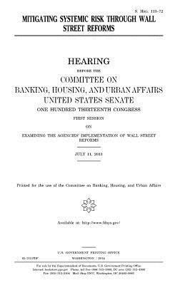 United States Senate, Committee on Banking - Mitigating systemic risk through Wall Street reforms, Häftad. Tillgänglighet: Lägg i varukorg