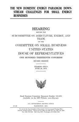 United States House of Representatives, Committee on Small Business - The new domestic energy paradigm: downstream challenges for small energy businesses, Häftad. Tillgänglighet: Lägg i varukorg