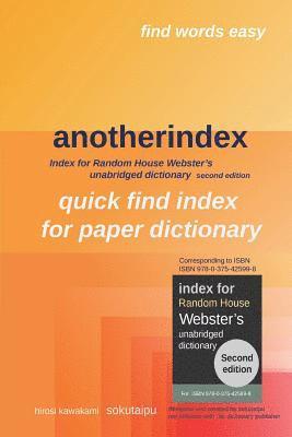 H. Kawakami - anotherindex: Index for Random House Webster's unabridged dictionary second edition, Häftad. Tillgänglighet: Lägg i varukorg