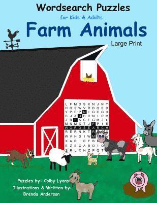 Colby Lyons, Brenda Anderson - Word Search Puzzles Farm Animals: For kids and Adults Large Print, Häftad. Tillgänglighet: Lägg i varukorg