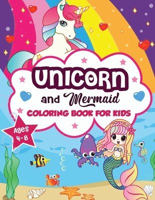 Amazing Activity Press - Unicorn and Mermaid Coloring Book for Kids ages 4-8, Häftad. Tillgänglighet: Lägg i varukorg