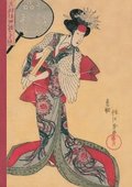 Carnet Blanc, Estampe Femme � l'�ventail, Japon 19e