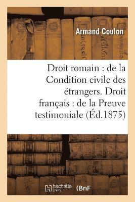 Coulon - Droit romain, Häftad. Tillgänglighet: Lägg i varukorg