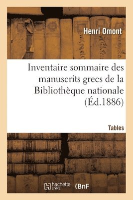Henri Omont - Inventaire sommaire des manuscrits grecs de la Bibliothèque nationale, Häftad