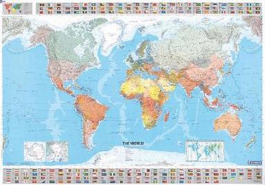 World - Michelin rolled & tubed wall map Paper av Michelin