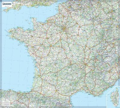 Michelin - France - Michelin rolled & tubed wall map Encapsulated, Övrigt
