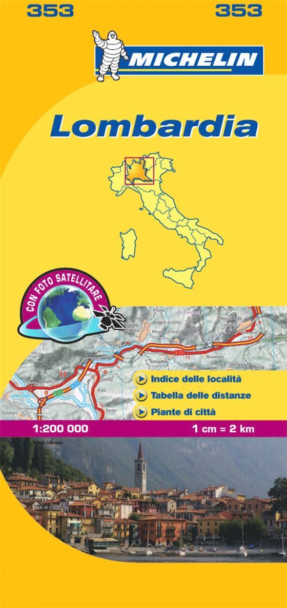 Lombardia Michelin 353 delkarta Italien : 1:200000, Övrigt