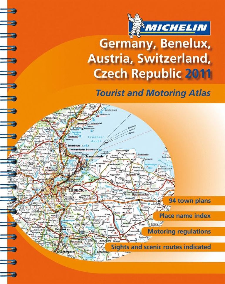 Tyskland Österrike Schweiz 2011 Atlas Michelin A4 : Varierande skalor, Häftad