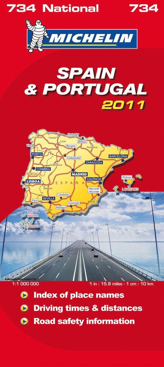 Spanien Portugal 2011 Michelin 734 karta : 1:1milj, Övrigt