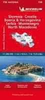 Slovenia, Croatia, Bosnia - Michelin National Map 736 av Michelin