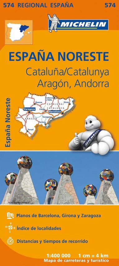 Aragon Cataluna - Michelin Regional Map 574 av Michelin