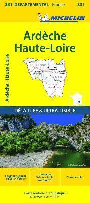 Ardeche, Haute-Loire - Michelin Local Map 331