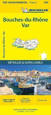Bouches-du-Rhône Var - Michelin Local Map 340