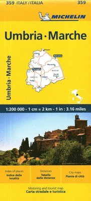 Marche & Umbria - Michelin Local Map 359