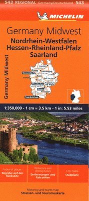 Germany Midwest - Michelin Regional Map 543