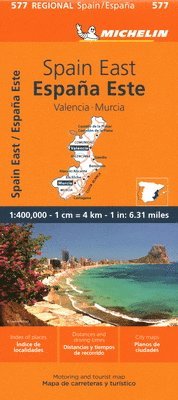 Spain East, Valencia, Murcia - Michelin Regional Map 577 av Michelin