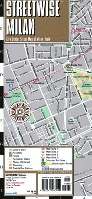 Michelin - Streetwise Milan Map: Laminated City Center Street Map of Milan, Italy, Övrigt