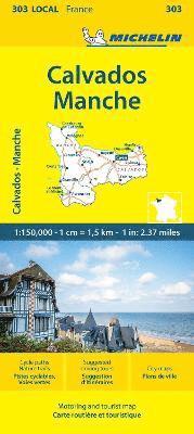 Calvados Manche - Michelin Local Map 303 av Michelin