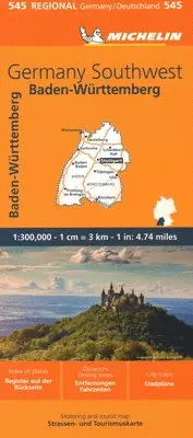 Germany Southwest - Michelin Regional Map 545