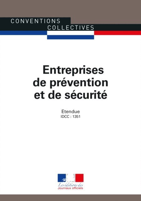 Journaux officiels - Entreprises de prévention et de sécurité, E-bok