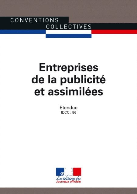 Journaux officiels - Entreprises de la publicité et assimilées, E-bok
