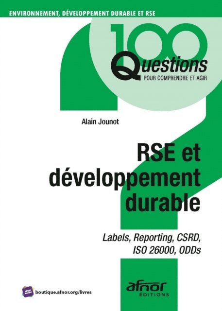 Alain Jounot - RSE et développement durable, E-bok