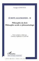 Écrits allemands (Tome 2)