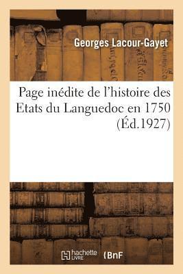 Page inédite de l'histoire des Etats du Languedoc en 1750