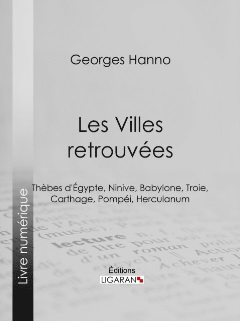Georges Hanno - Les Villes retrouvées, E-bok