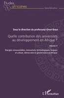 Gnon Baba - Quelle contribution des universités au développement en Afrique ? Volume II, Häftad