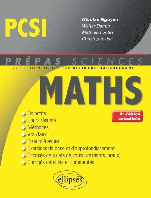 NGUYEN - Mathématiques PCSI - 4e édition actualisée, E-bok. Tillgänglighet: Lägg i varukorg
