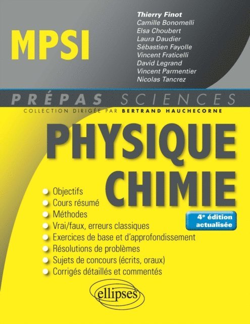 Physique-Chimie MPSI - 4e édition actualisée