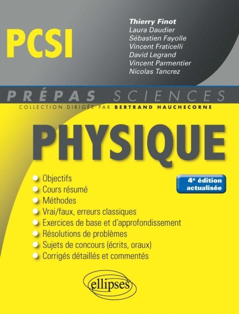 Physique PCSI - 4e édition actualisée