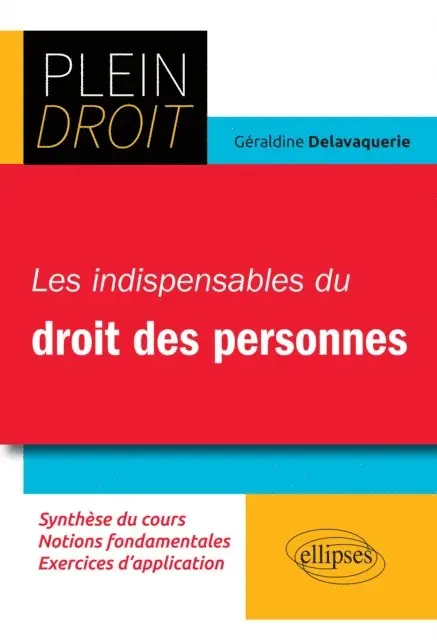 DELAVAQUERIE - Les indispensables du droit des personnes, E-bok. Tillgänglighet: Lägg i varukorg