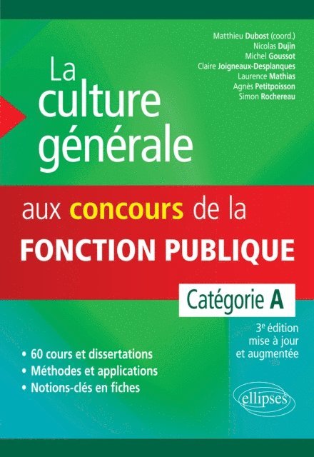 DUBOST - La culture générale aux concours de la fonction publique. Catégorie A. 3e édition, E-bok. Tillgänglighet: Lägg i varukorg