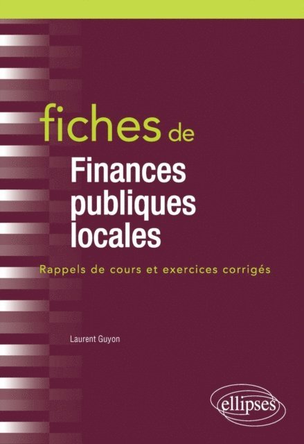 GUYON - Fiches de Finances publiques locales, E-bok. Tillgänglighet: Lägg i varukorg