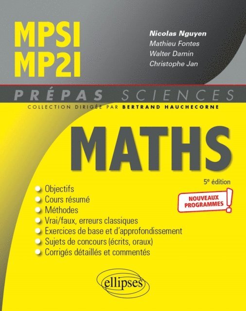 Mathématiques MPSI/MP2I - Nouveaux programmes - 5e édition