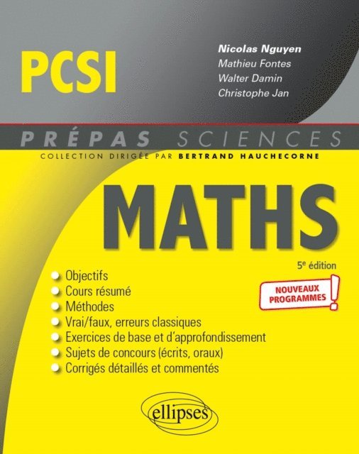 Mathématiques PCSI - Nouveaux programmes - 5e édition