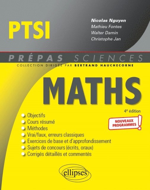 Mathématiques PTSI - Nouveaux programmes - 4e édition