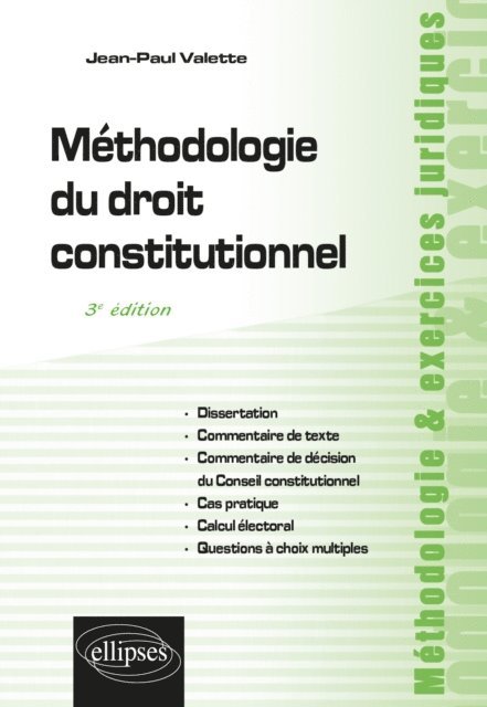 Jean-Paul Valette - Méthodologie du droit constitutionnel, E-bok. Tillgänglighet: Lägg i varukorg