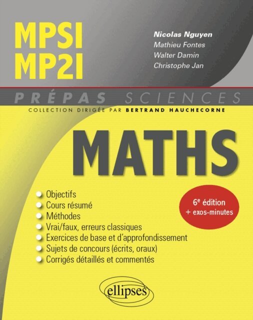Christophe Jan, Mathieu Fontes, Nicolas Nguyen, Walter Damin - Mathematiques MPSI/MP2I, E-bok