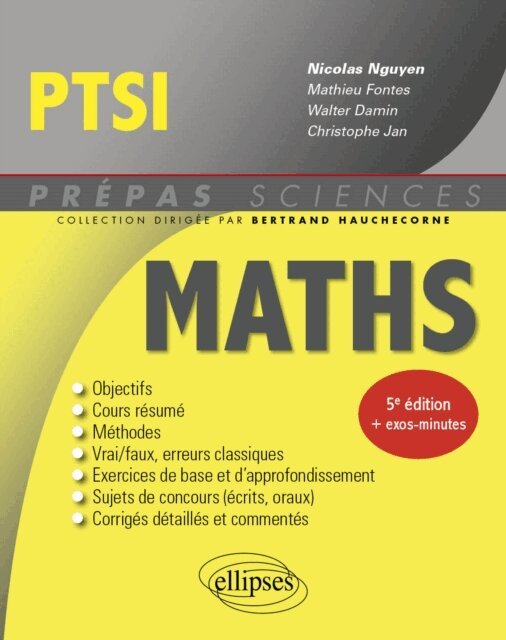 Christophe Jan, Mathieu Fontes, Nicolas Nguyen, Walter Damin - Mathematiques PTSI, E-bok