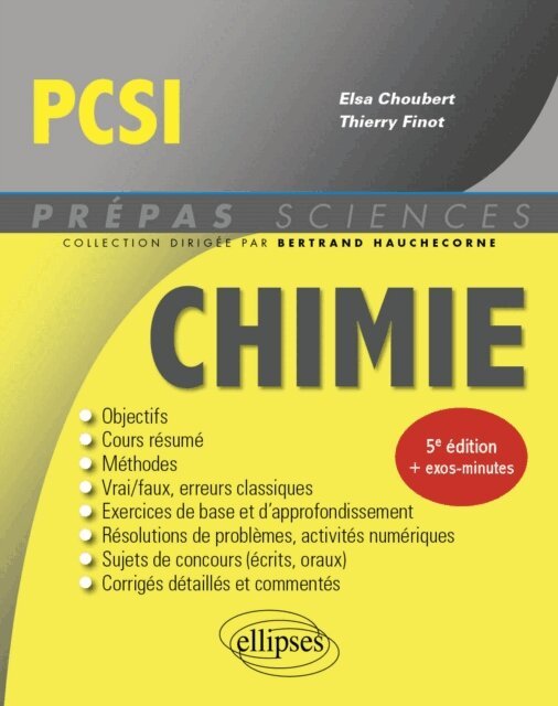 Thierry Finot, Elsa Choubert - Chimie PCSI, E-bok