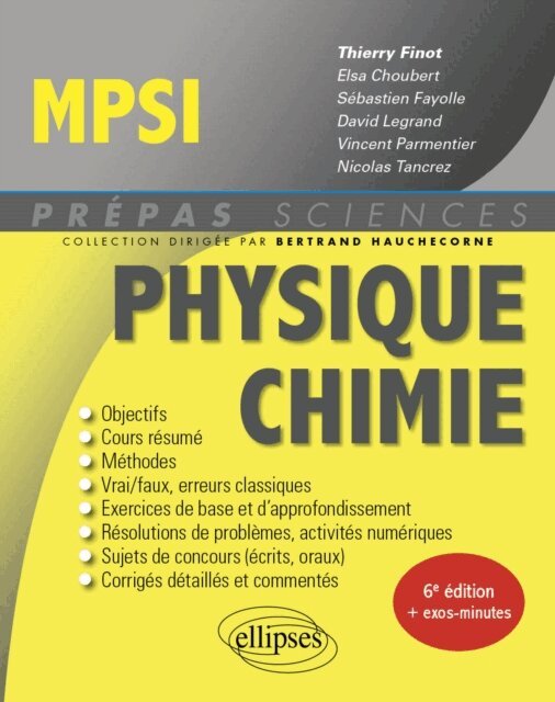 Thierry Finot - Physique-Chimie MPSI, E-bok