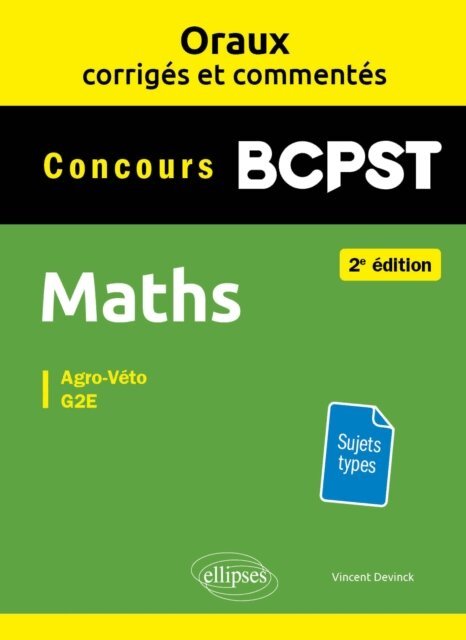 Vincent Devinck - Maths - BCPST - Oraux corriges et commentes, E-bok. Tillgänglighet: Lägg i varukorg