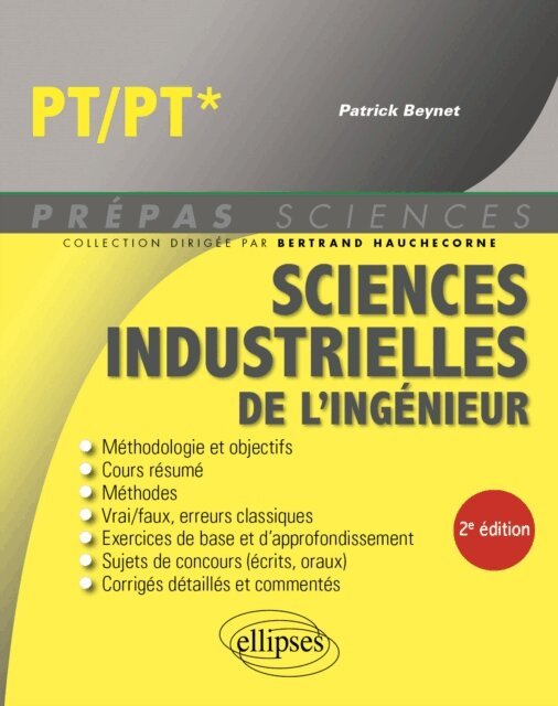 Patrick Beynet - Sciences industrielles de l'ingenieur PT/PT*, E-bok