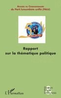 Jean Mpisi - Rapport sur la thématique politique, Häftad