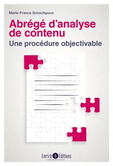 Marie-France Grinschpoun - Abrégé d'analyse de contenu, E-bok. Tillgänglighet: Lägg i varukorg