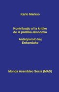 Kontribua?o al la kritiko de la politika ekonomio
