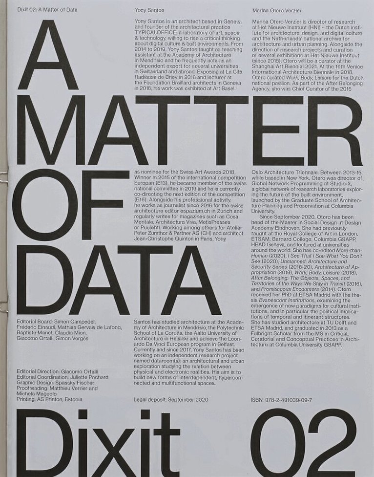 Matter of Data, Häftad